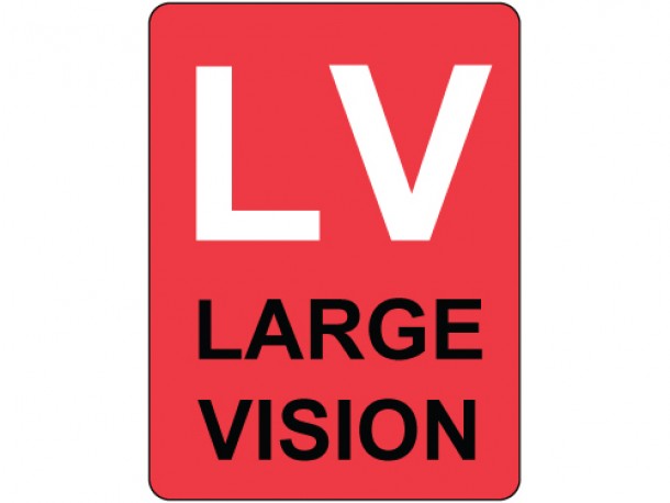 Étiquettes de classification - Large vision/Large Print