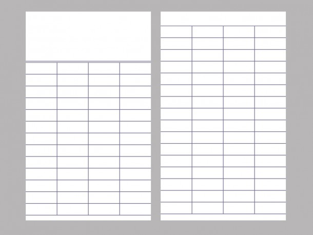 Book Cards - No text - 4 col.