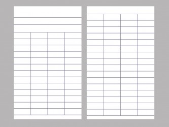 Book Cards - No text - 4 col. with heading