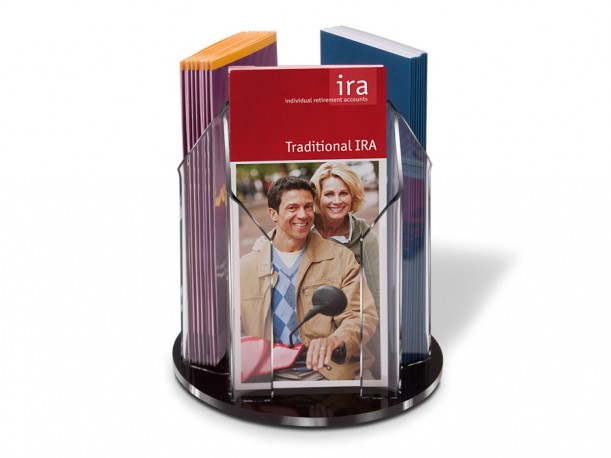 Présentoir rotatif en acrylique pour dépliants