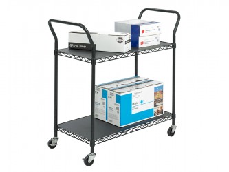Safco Wire Utility Cart - 2 Shelves