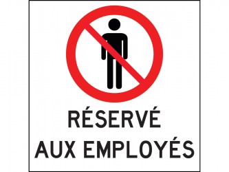 Self-Adhesive Vinyl Sign - Employees Only