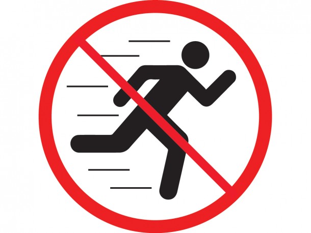 Self-Adhesive Vinyl Sign - No Running