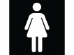 Pictogramme en vinyle autocollant - Toilettes pour femmes