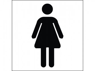 Self-Adhesive Vinyl Sign - Women Restroom