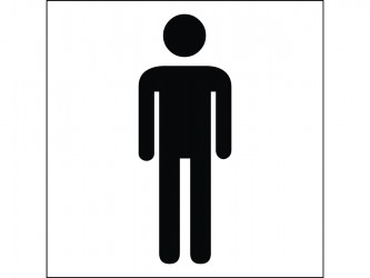 Self-Adhesive Vinyl Sign - Men Restroom