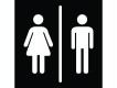 Self-Adhesive Vinyl Sign - Restroom