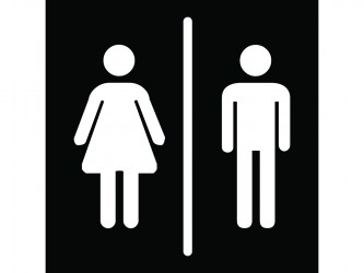 Self-Adhesive Vinyl Sign - Restroom