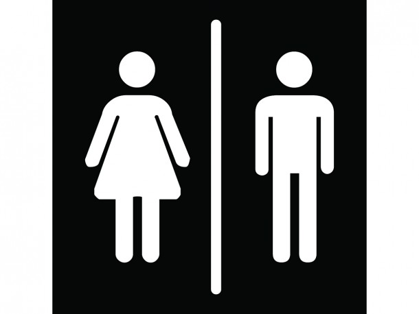 Self-Adhesive Vinyl Sign - Restroom