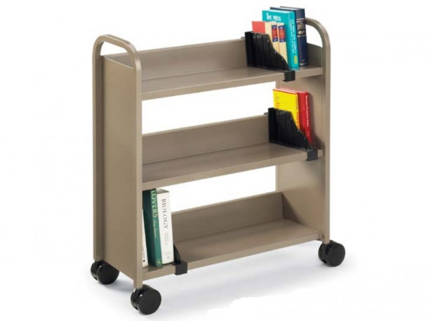 Smith System Booktruck with 3 sloping shelves