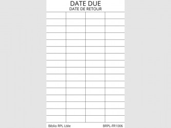 Feuillets bilingues Date de retour