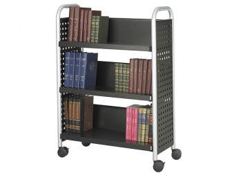 Safco Scoot Booktruck with 3 sloping shelves