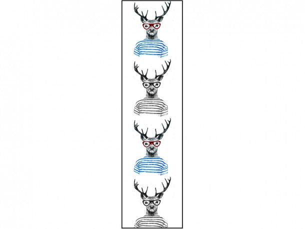 "Deer with glasses" Biblio RPL Bookmarks