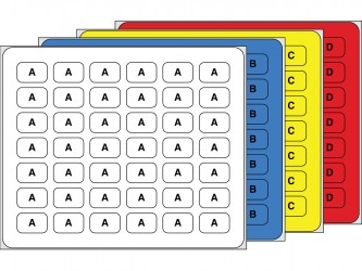 Étiquettes alphabétiques et numériques horizontales