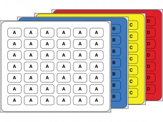 Étiquettes alphabétiques et numériques horizontales