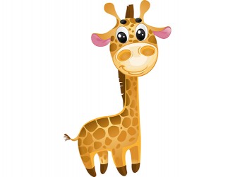 Mascotte Girafe en vinyle