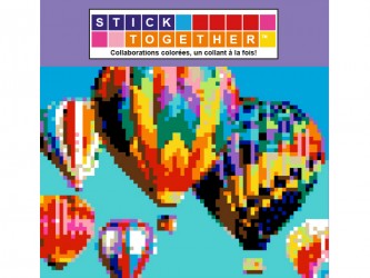 StickTogether Mosaic Sticker Poster - Hot Air Balloons