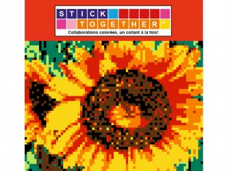 StickTogether Sunflower Mosaic Sticker Poster