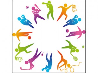 Sport silhouettes - Self-Adhesive Vinyl Poster