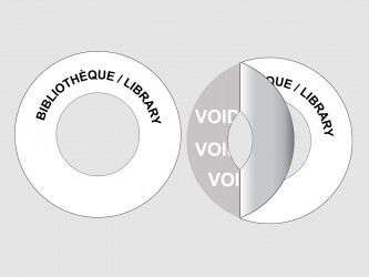 Customized Disc Hub VOID Security Labels