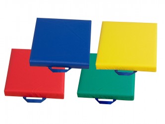 Square Floor Cushions with handles - Set of 4