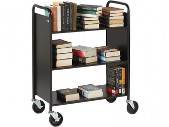 Iron Horse Booktruck with 3 flat shelves