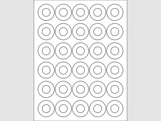 Disc Hub Labels - 1 1/2"