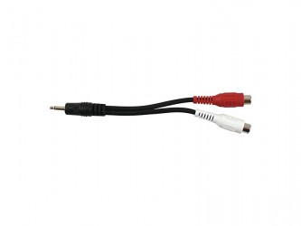 Câble adaptateur audio de HamiltonBuhl - 2 Prises RCA vers 1 connecteur 3,5 mm