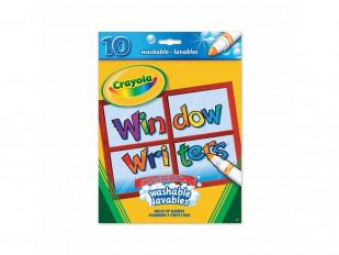 Marqueurs lavables Crayola pour fenêtres - Boîte de 10