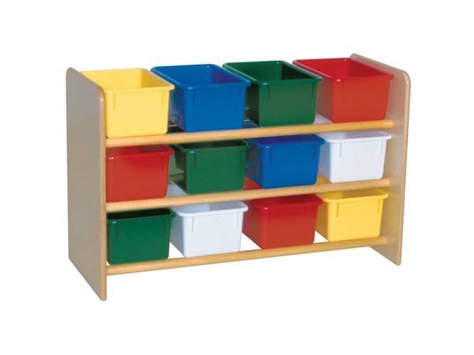 RANGEMENT A 10 BACS EN PLASTIQUES + 2 ETAGERES - SOTUFAB Meubles - Designer  et fabricant mobilier