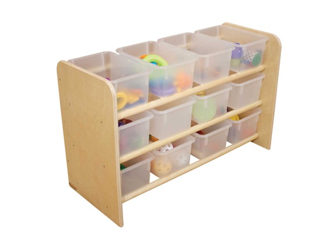 RANGEMENT A 10 BACS EN PLASTIQUES + 2 ETAGERES - SOTUFAB Meubles - Designer  et fabricant mobilier