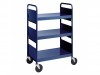 Biofit Booktruck with 3 flat shelves