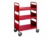 Biofit Booktruck with 3 flat shelves