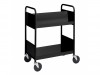 Biofit Booktruck with 2 sloping and 1 flat shelves