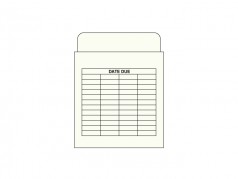 Plain Back Date Due Pockets - Standard - With Grid