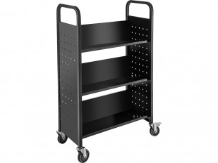 Booktruck with 3 sloping shelves