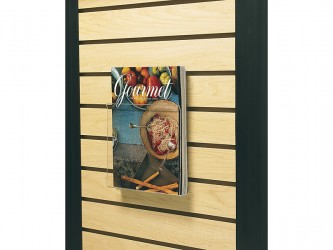 Présentoir en acrylique flexible de magazines pour panneaux rainurés