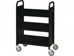 Demco Library Quiet Booktruck with 3 sloped shelves