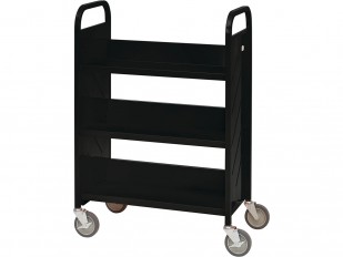 Demco Library Quiet Booktruck with 3 sloped shelves