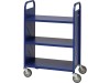 Demco Library Quiet Booktruck with 3 flat shelves