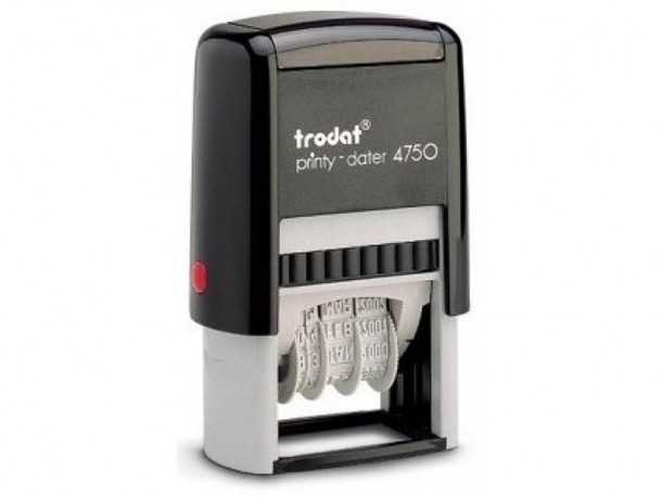 Trodat Printy 4750 Customized Self-Inking Date Stamp