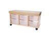 Banc de lecture mobile avec espace de rangement de Demco