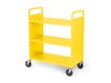Booktruck with 3 flat shelves