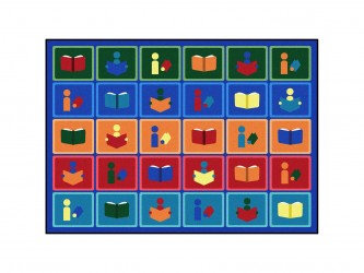 Tapis de lecture pour enfants "Library Blocks" de Joy Carpets